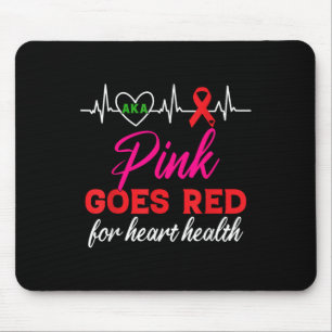 Aka Pink wird rot für das Bewusstsein für Herzgesu Mousepad