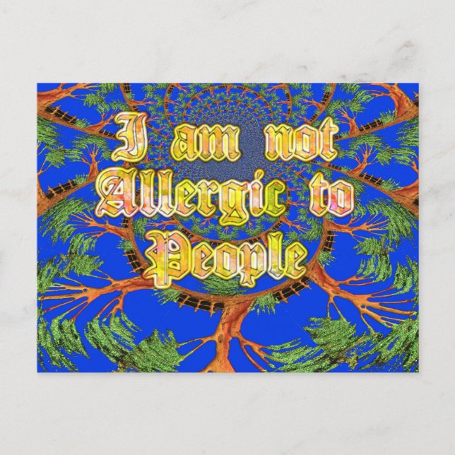 Akacia Alchemy: Ich bin nicht allergisch gegenüber Postkarte (Vorderseite)