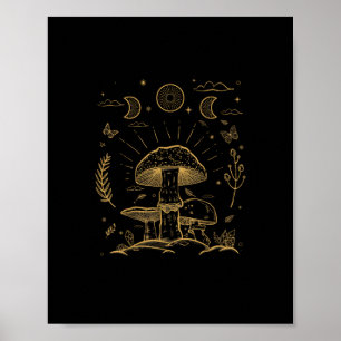 Akademie Goblincore Ästhetik Cottagecore Pilz Poster