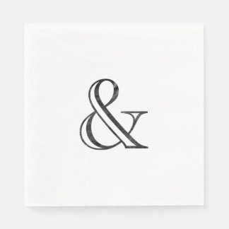Akademie Gravur Ampersand Schwarz Serviette