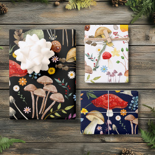 Akademische Ästhetik Wald Pilzwald Geschenkpapier Set