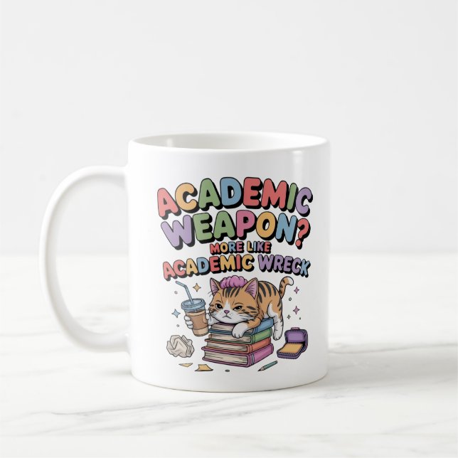Akademische Waffe? Eher akademisches Wrack Kaffeetasse (Links)