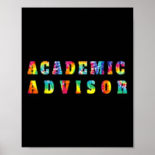 Akademischer Berater Tie Dye Zurück zur Schule Wür Poster