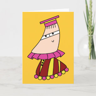 Akademisches Kleid kawaii Charakter Grußkarten Karte