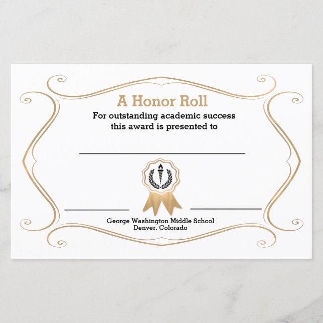 Akademisches Zertifikat für geblüht Rahmen (Vorderseite)