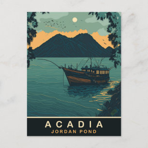 Akadien, Jordan Pond, Reise Postkarte