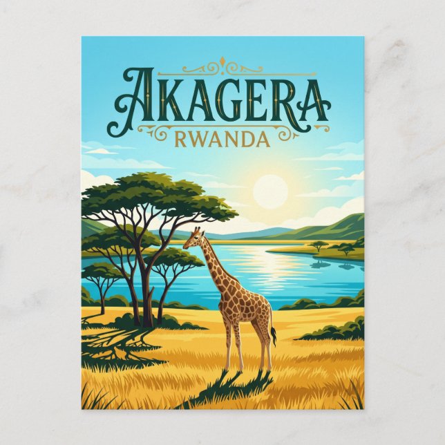 Akagera-Nationalpark Ruanda Postkarte (Vorderseite)