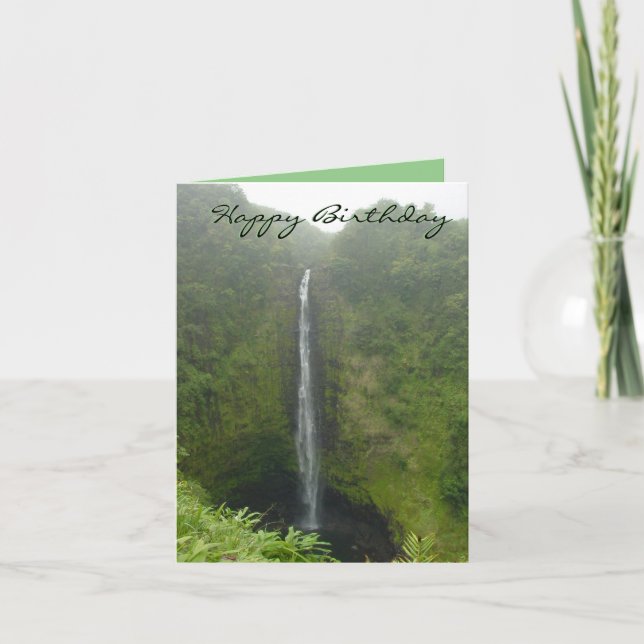 Akaka Falls Birthday Card Dankeskarte (Vorderseite)