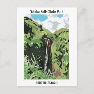 Akaka Falls Hawaii Wasserfall Tropische Landschaft Postkarte