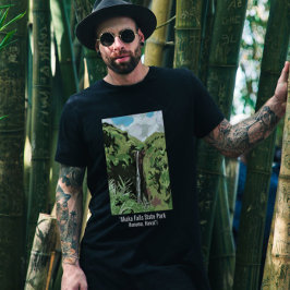 Akaka Falls Hawaii Wasserfall Tropische Landschaft T-Shirt