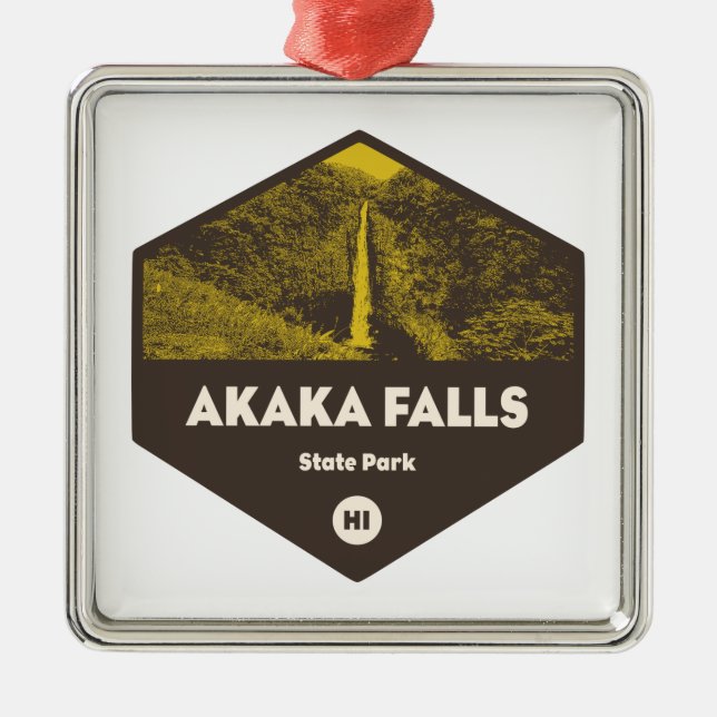 Akaka Falls Staat Park Hawaii Ornament Aus Metall (Vorne)