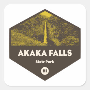 Akaka Falls Staat Park Hawaii Quadratischer Aufkleber