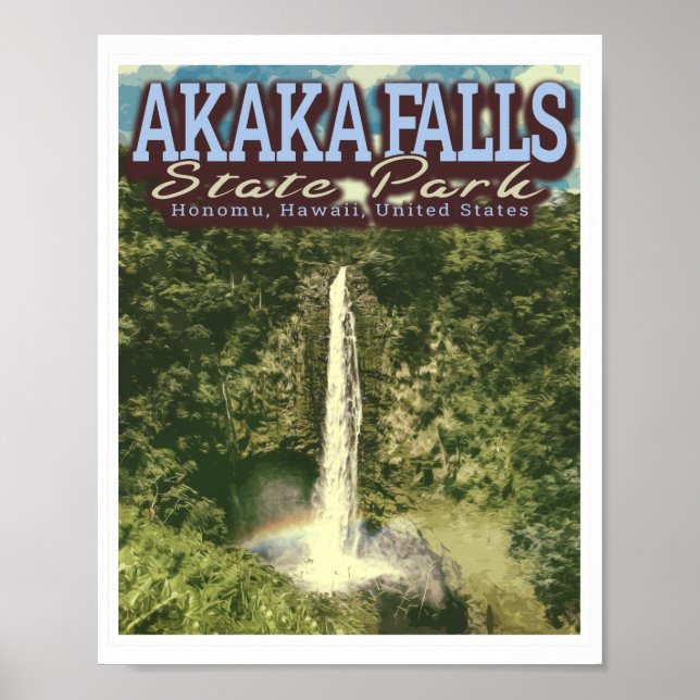 AKAKA FALLS STAAT PARK - HONOMU HAWAII USA POSTER (Vorne)