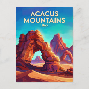Akakus-Gebirge, Tadrart Akakus Libyen Postkarte