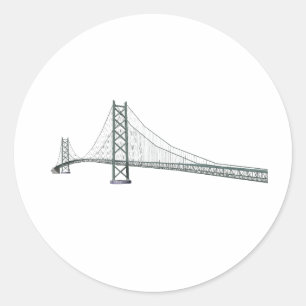 Akashi Kaikyo Hängebrücke: Perlbrücke Runder Aufkleber