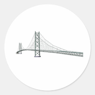 Akashi Kaikyo Hängebrücke: Perlbrücke Runder Aufkleber