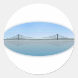 Akashi Kaikyo Suspension Bridge: alias Pearl Bridg Runder Aufkleber