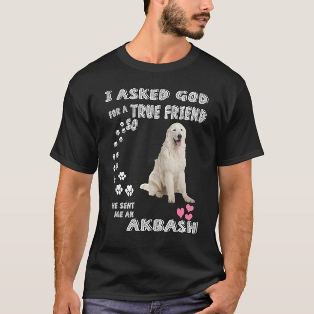 Akbash Hund Mama Vater, Coban Kopegi Puppy, Niedli T-Shirt (Vorderseite)