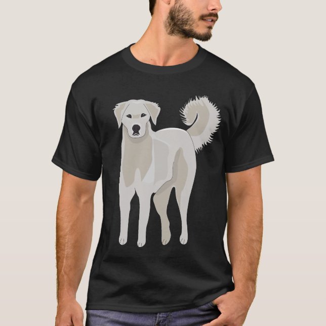 Akbash Hund , niedlicher Welpe, große Pyrenäen, T-Shirt (Vorderseite)