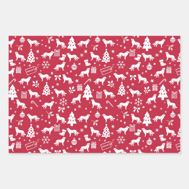 Akbash Weihnachten Geschenkpapier Set (Vorderseite)