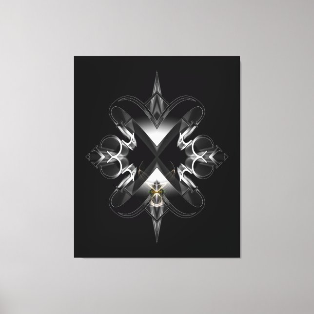 Akcenought Emblem On Black von Xzendor7 Leinwanddruck (Vorderseite)