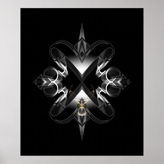 Akcenought Emblem On Black von Xzendor7 Poster (Vorne)