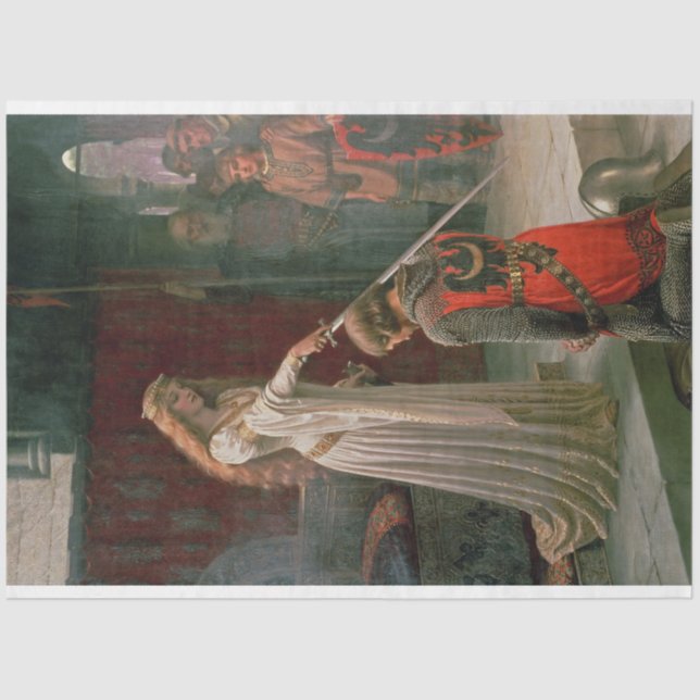 Akcolade (von Edmond Blair Leighton) Seidenpapier (Vorderseite)