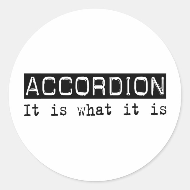 Akcordion ist es runder aufkleber (Vorderseite)