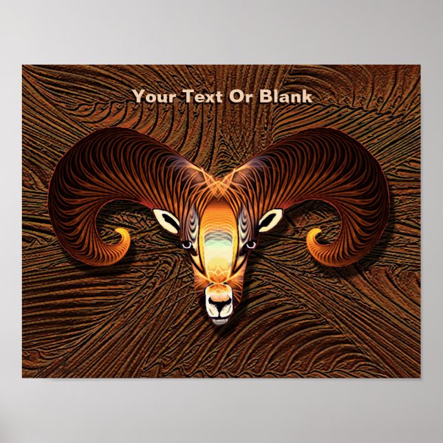 Akedah - Fraktal Ram's Head Poster (Vorne)