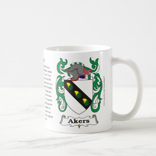 Akers, Ursprung, Bedeutung und das Wappen Tasse (Rechts)