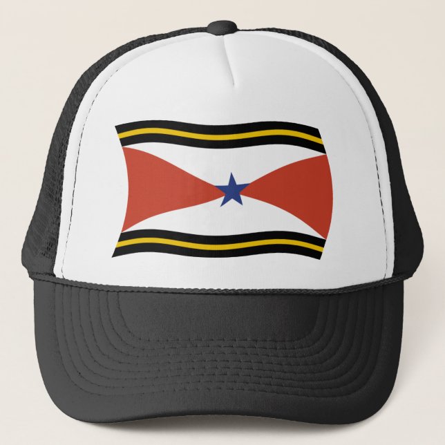 Akha People Flag Hat Truckerkappe (Vorderseite)