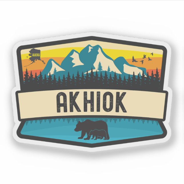 Akhiok, Alaska Aufkleber (Vorderseite)