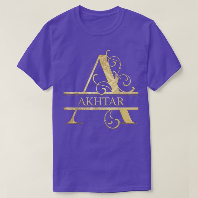 Akhtar Name  T-Shirt (Design vorne)