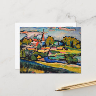 Akhtyrka, Landschaft mit Roter Kirche von Kandinsk Postkarte