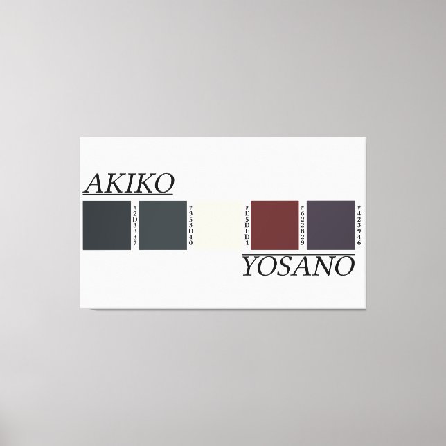 Akiko Yosanos Farbpalette Leinwanddruck (Vorderseite)