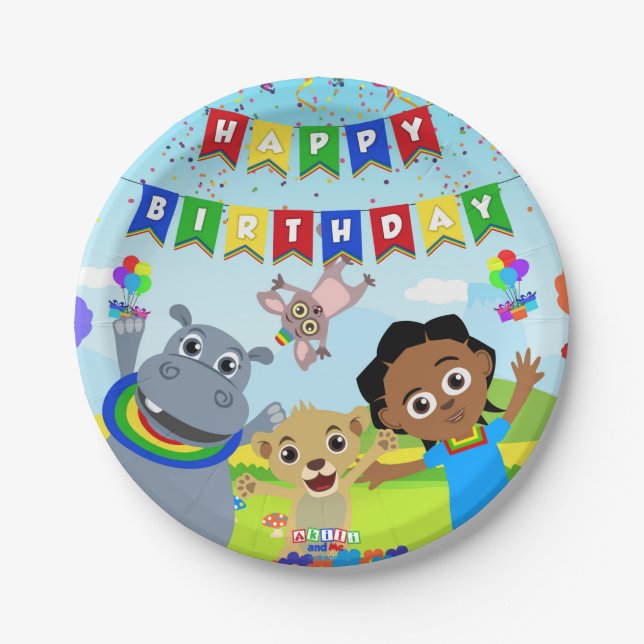 Akili & Friends Paper Plate 2 Pappteller (Vorderseite)