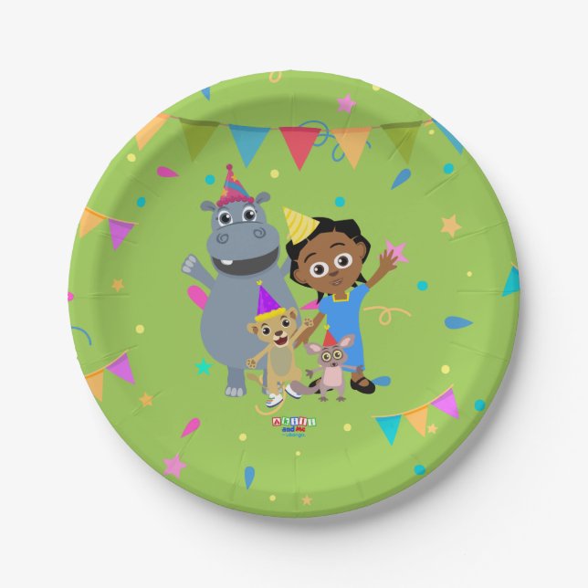 Akili und Friends Paper-Teller Pappteller (Vorderseite)