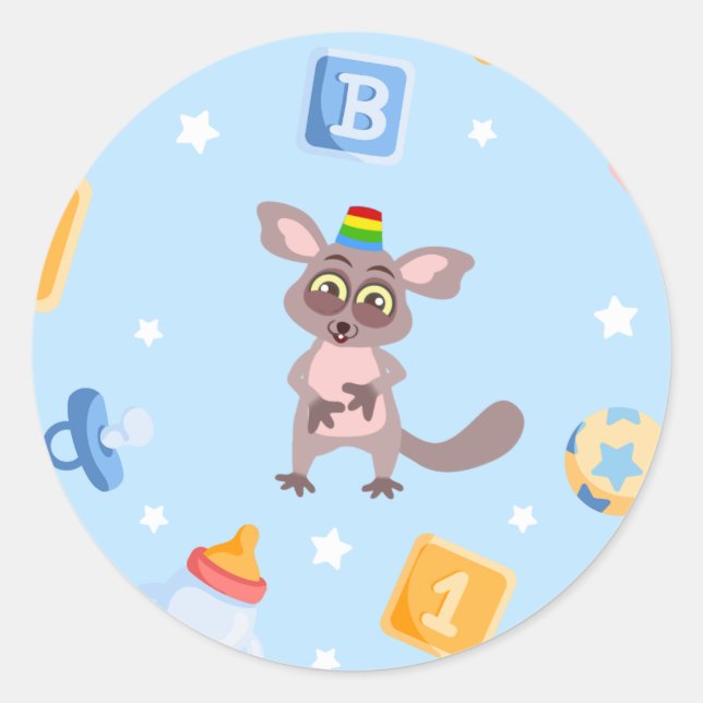 Akili und Me Babyaufkleber Runder Aufkleber (Vorderseite)