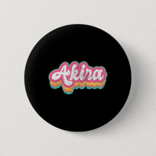Akira Vorname Girl Vintag 70er 80er Personalisiert Button