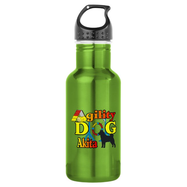 Akita Agility Dog Trinkflasche (Vorderseite)
