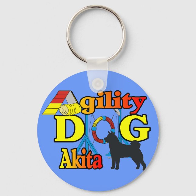 Akita Agility Schlüsselanhänger (Vorderseite)