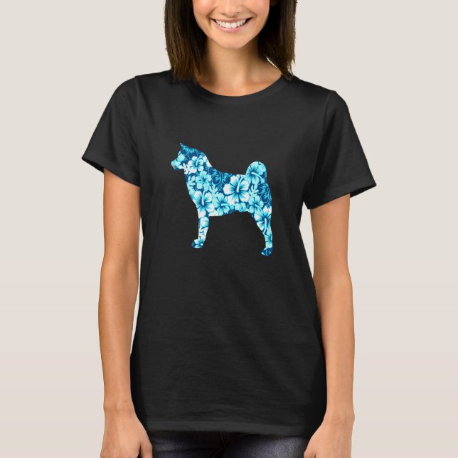 Akita Aloha Hawaiian Dog T-Shirt (Vorderseite)