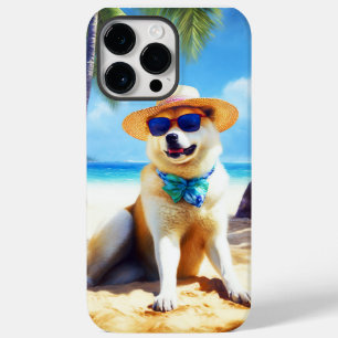 Akita am Strand, Sommergeschenk für Hunde Liebhabe Case-Mate iPhone 14 Pro Max Hülle