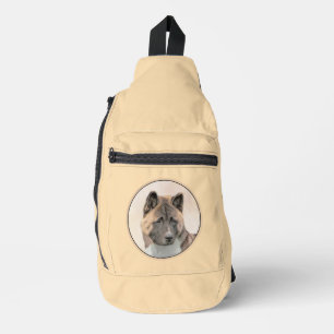 Akita American Japanese Inu Sable Malerei Hund Kun Crossbody Bag