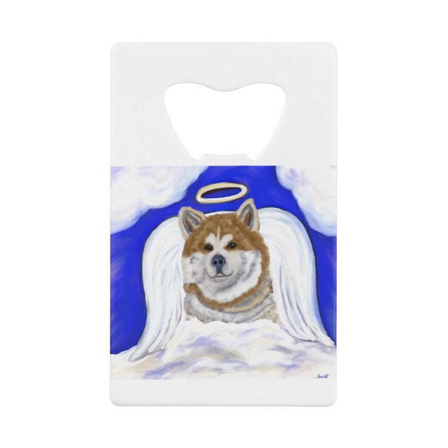 Akita Angel Geldbeutel Flaschenöffner (Vorderseite)