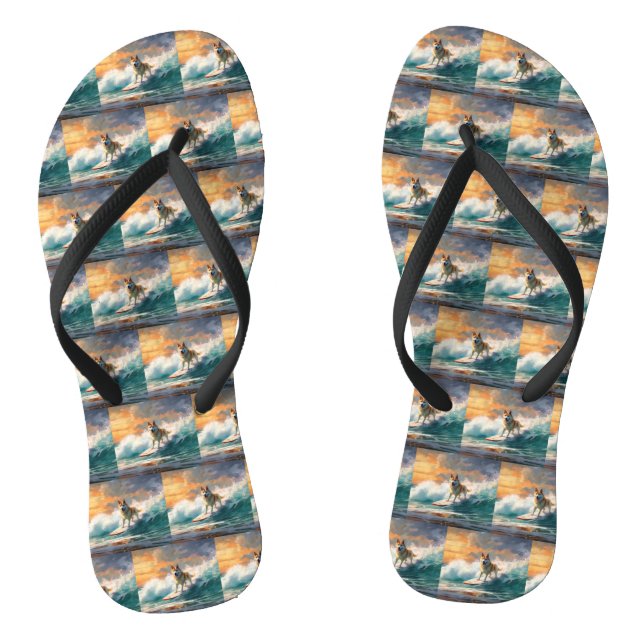 Akita Beach Surfgrafieren Flip Flops (Fußbett)
