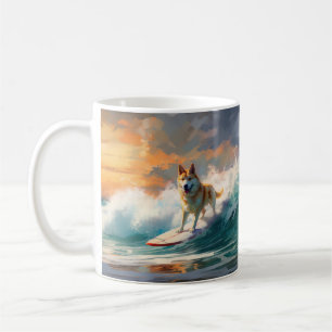 Akita Beach Surfgrafieren Kaffeetasse