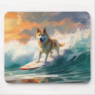 Akita Beach Surfgrafieren Mousepad