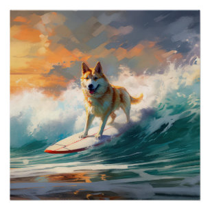 Akita Beach Surfgrafieren Poster