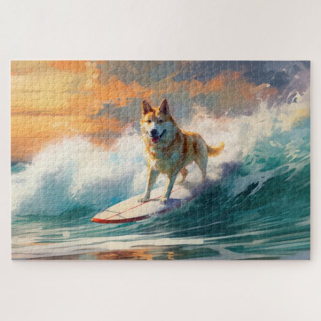 Akita Beach Surfgrafieren Puzzle (Horizontal)